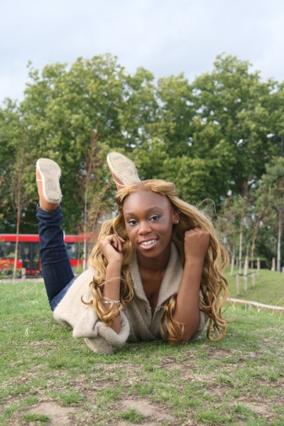 Female model photo shoot of JonnessMyesha in Local Park