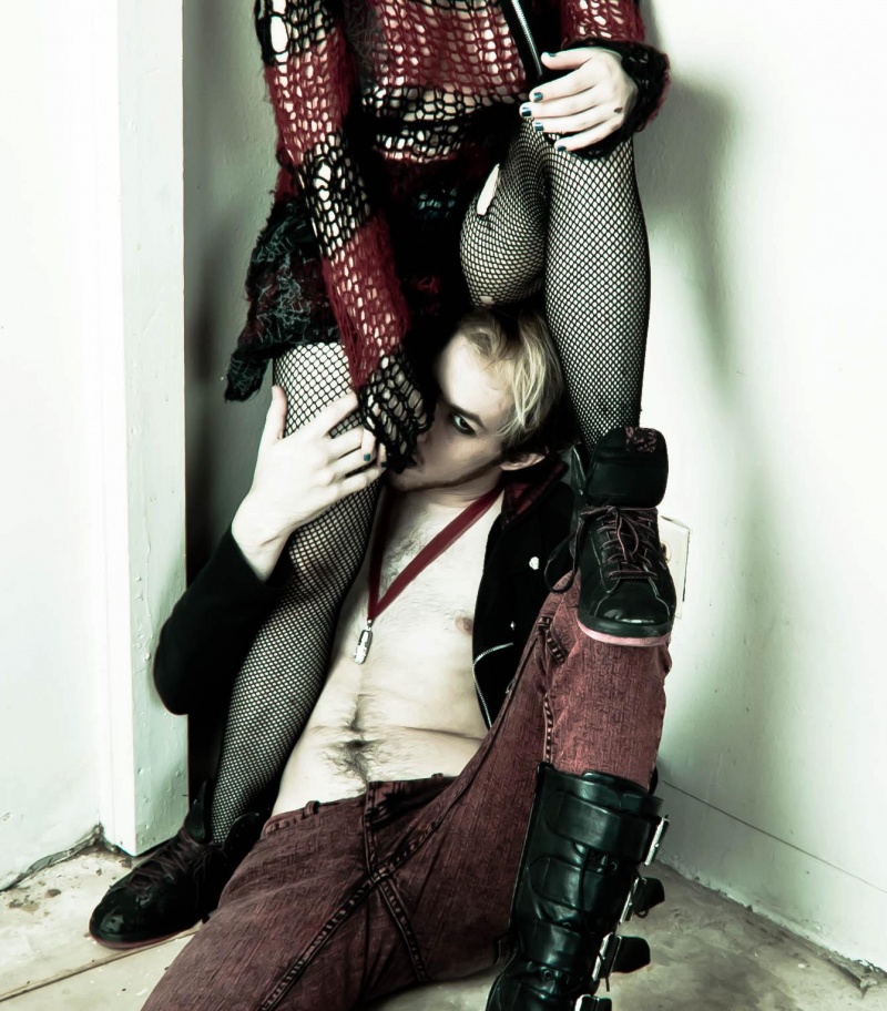 Male and Female model photo shoot of Jareth Valentine and Strixxx by kevjohn Photography and Strixx
