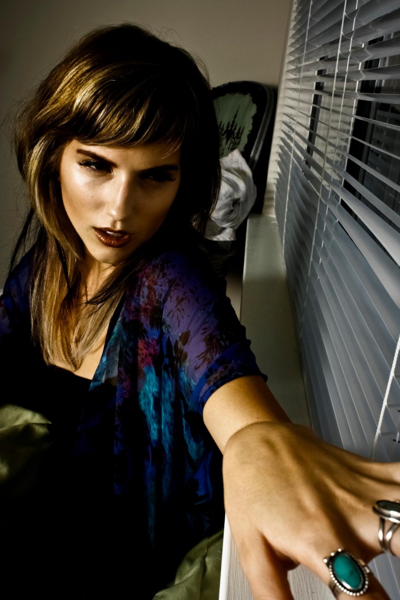 Female model photo shoot of Morgan Watt by Trevor Garza, hair styled by HGF Styling