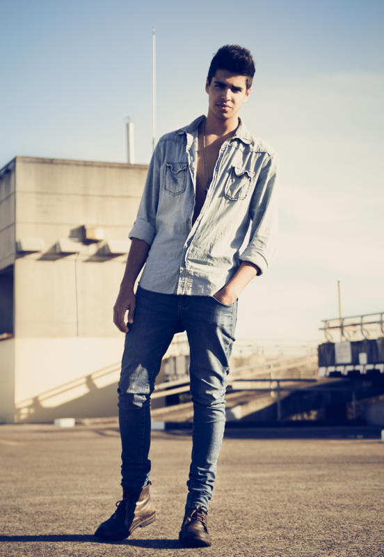Male model photo shoot of Kabir S by Natasha Capstick in manly rooftop