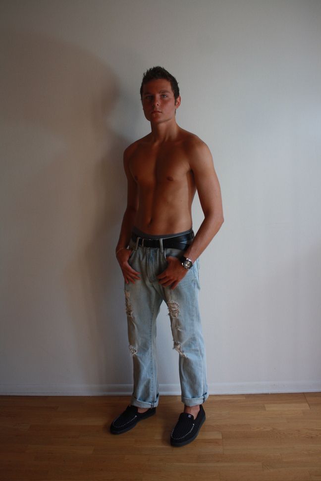 Male model photo shoot of Mihai Tatu in Chicago apartment
