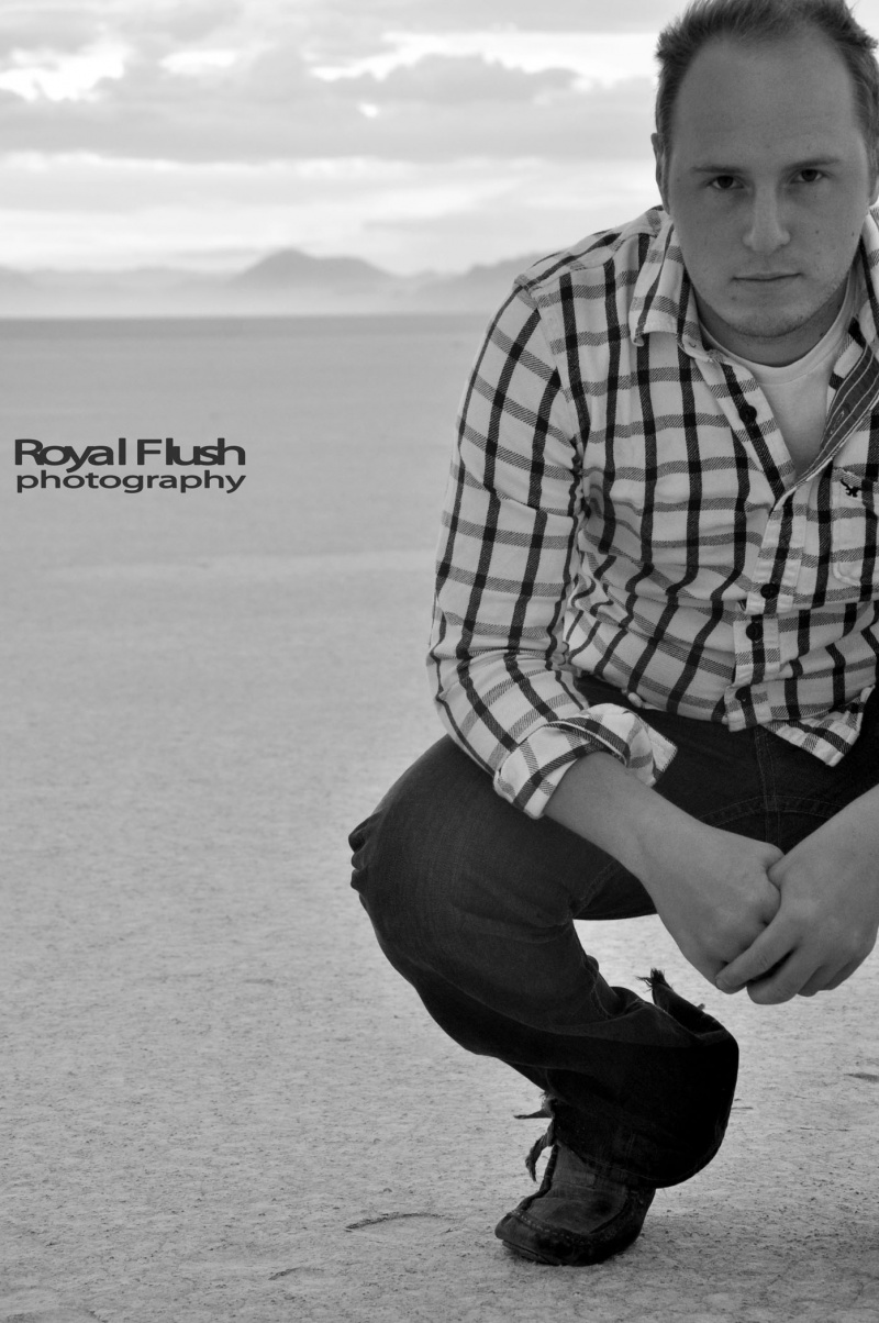 Male model photo shoot of Royal Flush Photography in Bonneville Salt Flats