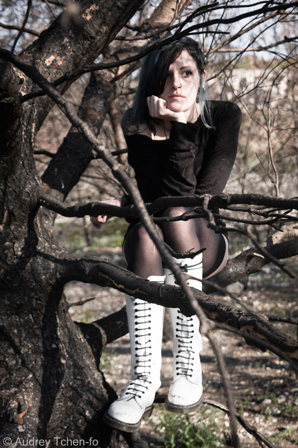 Female model photo shoot of Vazline Zombie