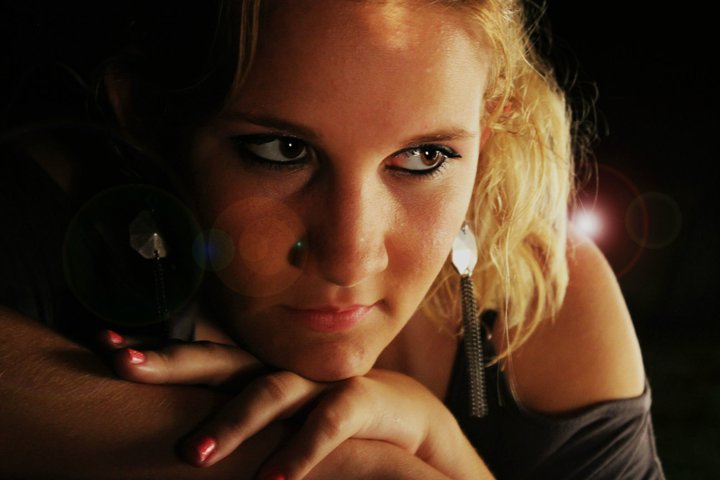 Female model photo shoot of Alicia Rakocinski in Outside night shot