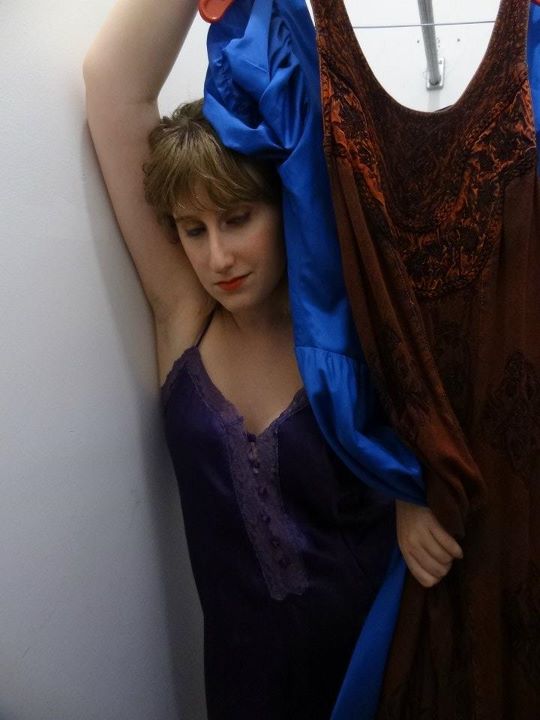 Female model photo shoot of Abbey Andrews in Mason Closet