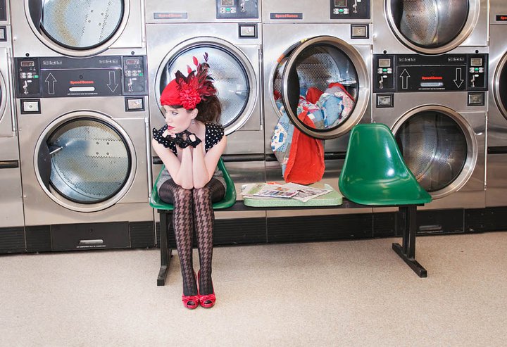 Female model photo shoot of Keli Bowen in Laundry Mat- Boise, Idaho