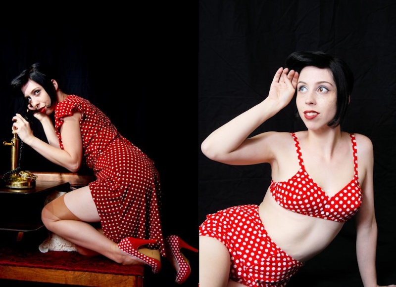 Female model photo shoot of Amanda Arsenic by vintagephotosbyjoe