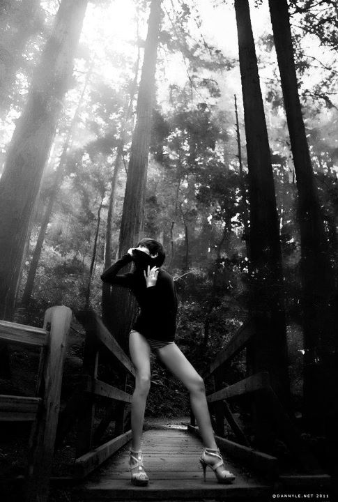 Female model photo shoot of Leslie Kim by Danny Le in Muir Woods, California