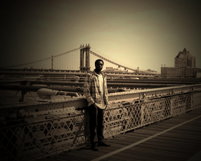 Male model photo shoot of D Hurts in Brooklyn Bridge