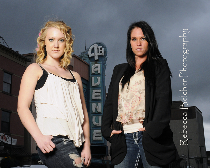 Female model photo shoot of Rebecca Belcher  and Pistol Princess in Fourth Avenue - Anchorage, Alaska