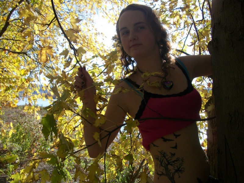 Female model photo shoot of Luna Belle in In the Trees!
