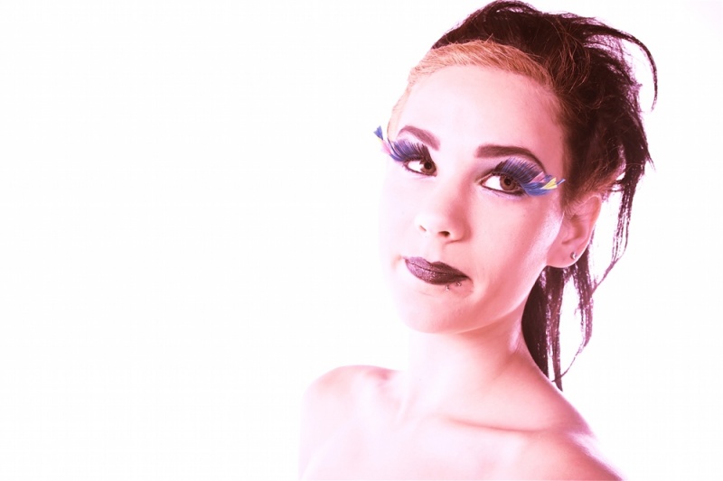 Female model photo shoot of Terra Ann  in MSJC Menifee, makeup by m a k designs