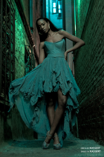 Female model photo shoot of KEESEE by Patrick Brassard, clothing designed by KASSERT Design