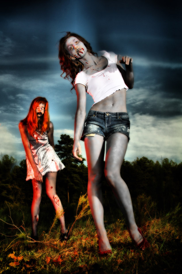 Male and Female model photo shoot of Ghoul Shoot, Rachael Boone and Becca Dawson