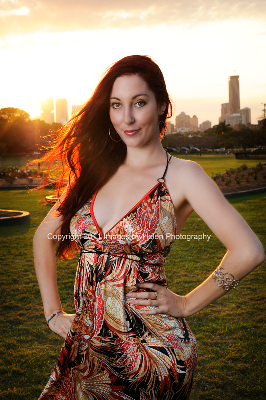 Female model photo shoot of Helen Maree Photography and Red_Tess in New Farm Park - Brisbane