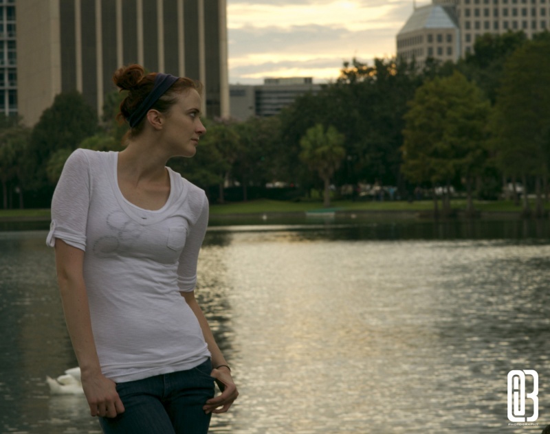 Male and Female model photo shoot of Aaron Benningfield and Julianne Sarah in Lake Eola