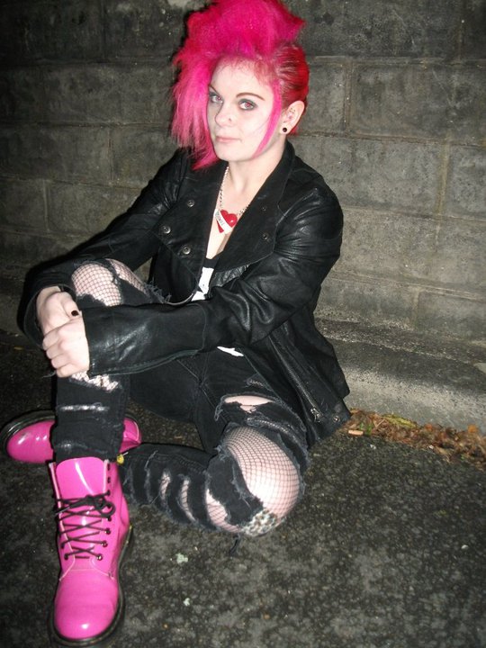 Female model photo shoot of Jessi Foxxx in Outside in an alley