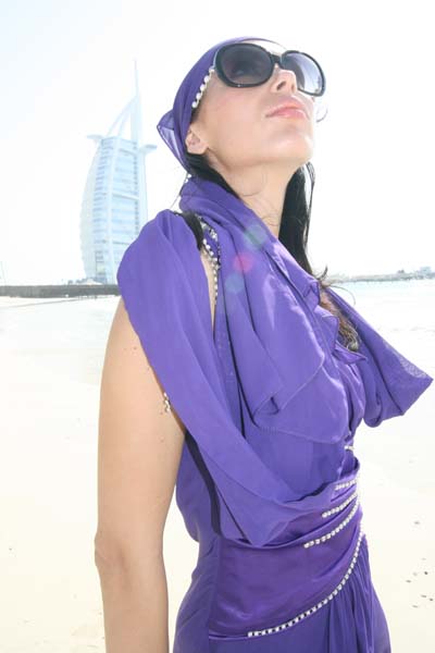 Female model photo shoot of Xela Fashion in Dubai