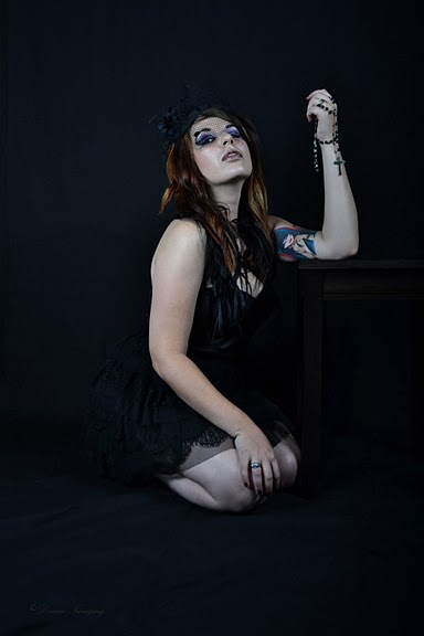 Female model photo shoot of Luxi Vicious by Deleted D, makeup by Danielle Sedita