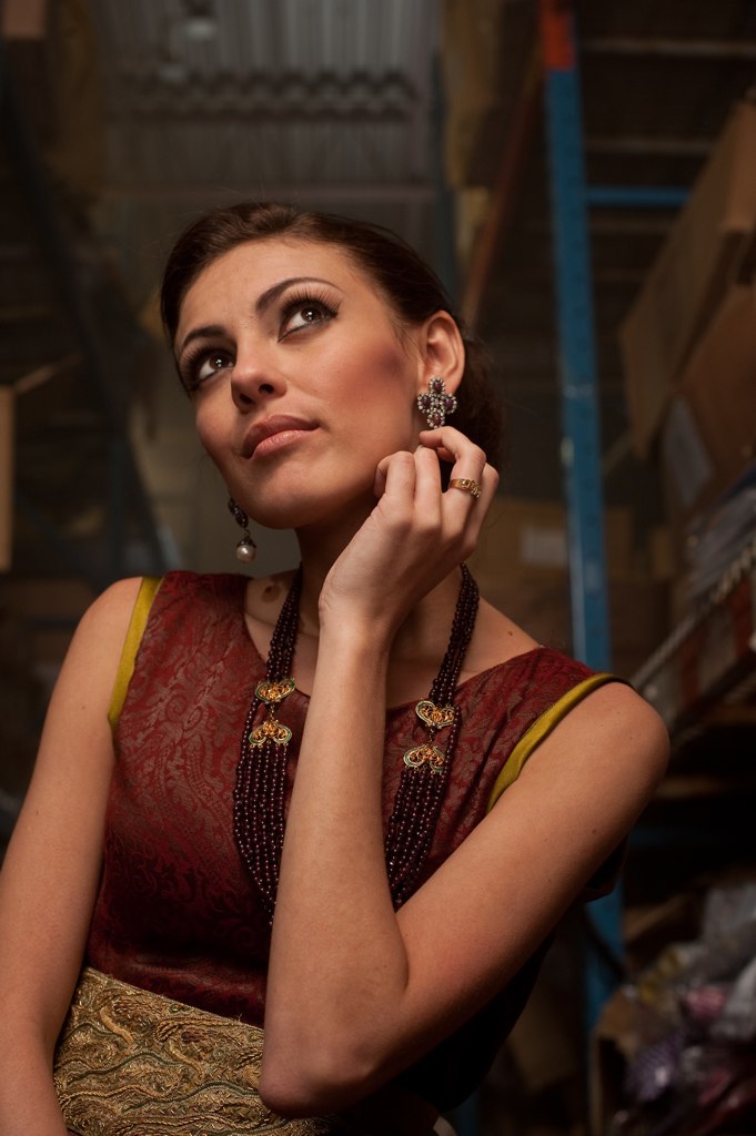 Female model photo shoot of Hayah Nazir in Warehouse