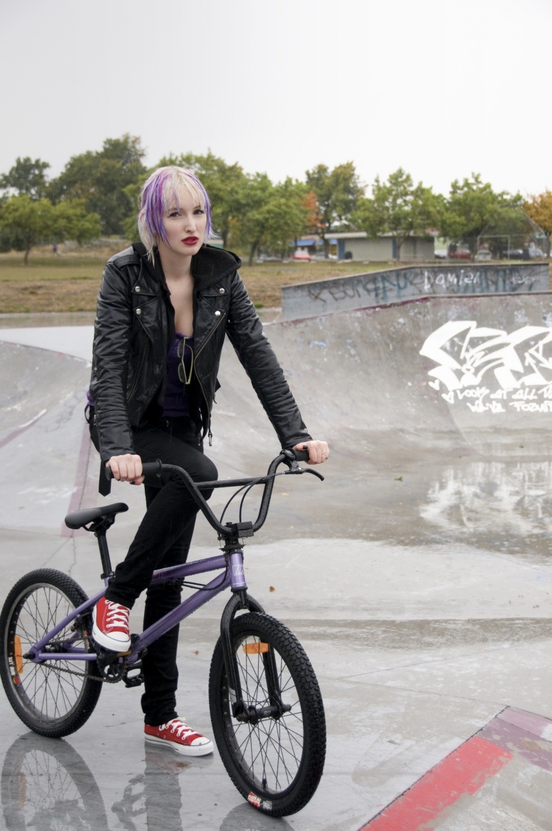 Female model photo shoot of KateO by Malcolm Ray Photography in Vic West Skate Park