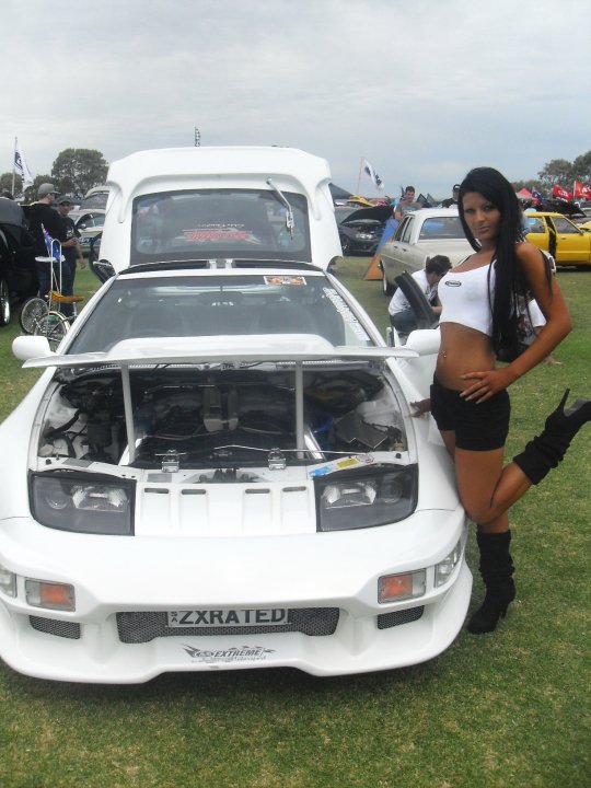 Female model photo shoot of Bec Helbers in South Australia Car Show