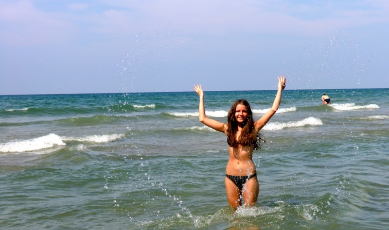Female model photo shoot of Victoria Kulakova in Russian Federation. Black Sea.