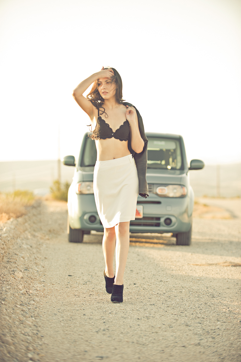 Female model photo shoot of Lucia Miramontes by Travis Smith