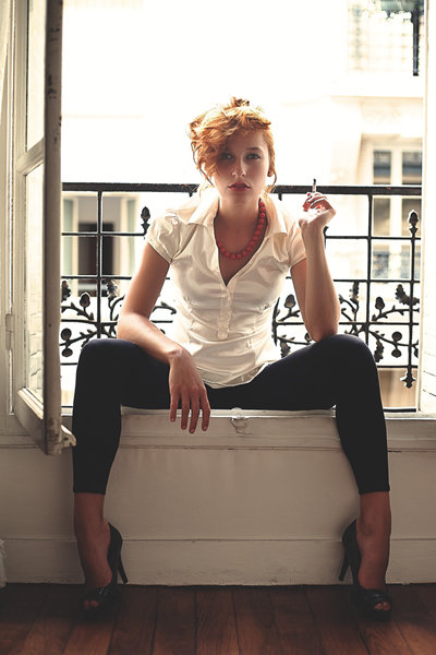 Female model photo shoot of Karolina Rysava in Paris