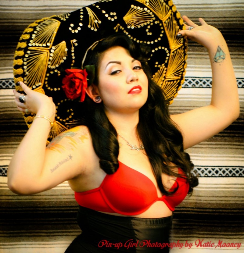 Female model photo shoot of AngieBlue by Pin-up Girl Photography in San Mateo, CA