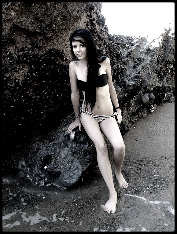 Female model photo shoot of Becca Bea by Ron Eggers in Victoria Beach ~ Laguna