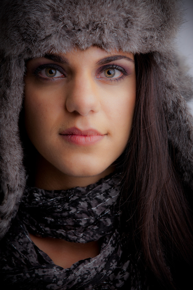 Female model photo shoot of amar by Flashon Studio, makeup by Magda Beltran