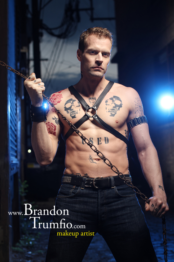 Male model photo shoot of Brandon Trumfio by John CVBN in Chicago, makeup by Brandon Trumfio
