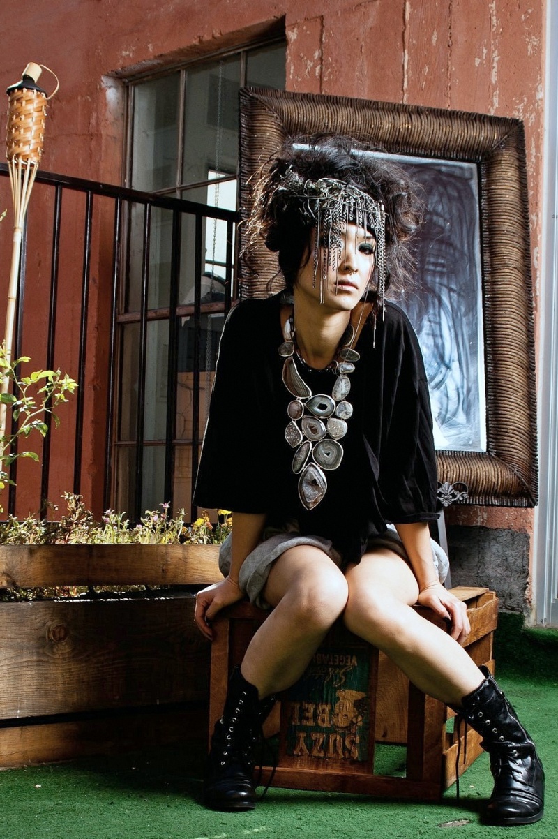 Female model photo shoot of Beckie Lynn Sato by Kurt Lindner in Los Angeles, makeup by Angel V Prado and Albert Elizondo