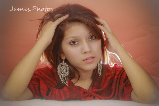 Female model photo shoot of KarlaAcevedo by Jame stage photograph  