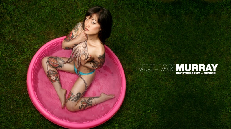 Female model photo shoot of Meizy by Tattoos And Tentacles and Julian Murray