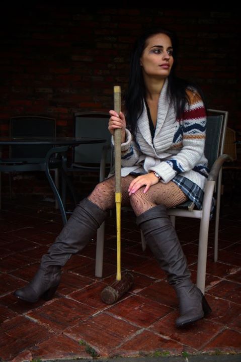 Female model photo shoot of Elisa Cortes in Gray's Court. York