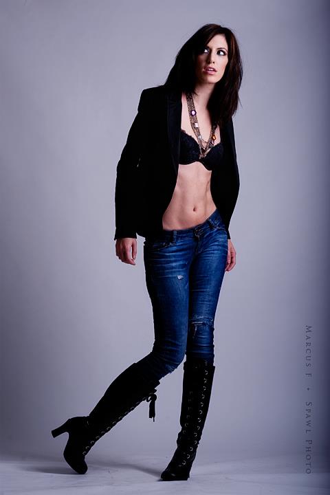 Female model photo shoot of Antonella R by Spawl Photo in Montreal, QC, makeup by Aimee Stojc Makeup