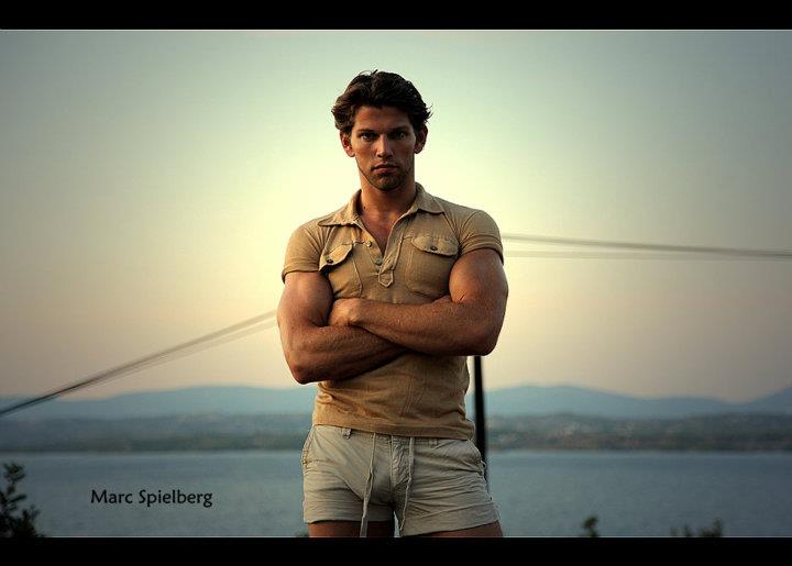 Male model photo shoot of Alex Geerman by Marc Spielberg in Greece