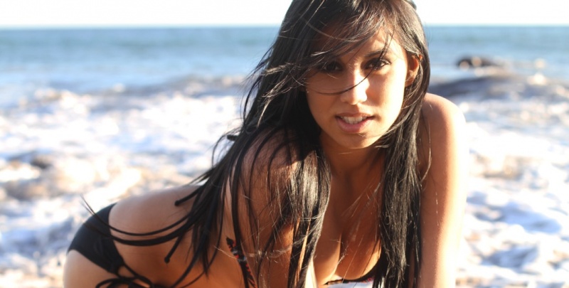 Female model photo shoot of Priscilla Alexandria by lightbrite in El Matador Beach, CA