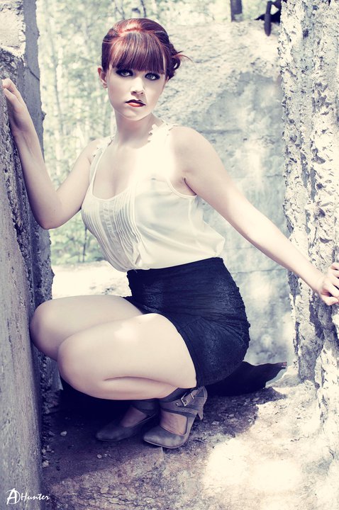 Female model photo shoot of Sarah Majkut by Andrea Hunter in Mt. Nemo, makeup by Hayley Sofia