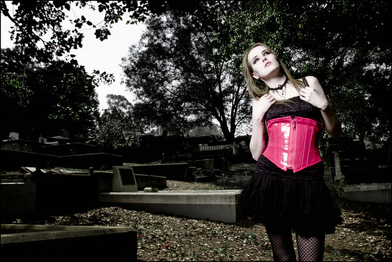 Female model photo shoot of Psylan by Beamo Photography in Toowong Cemetary