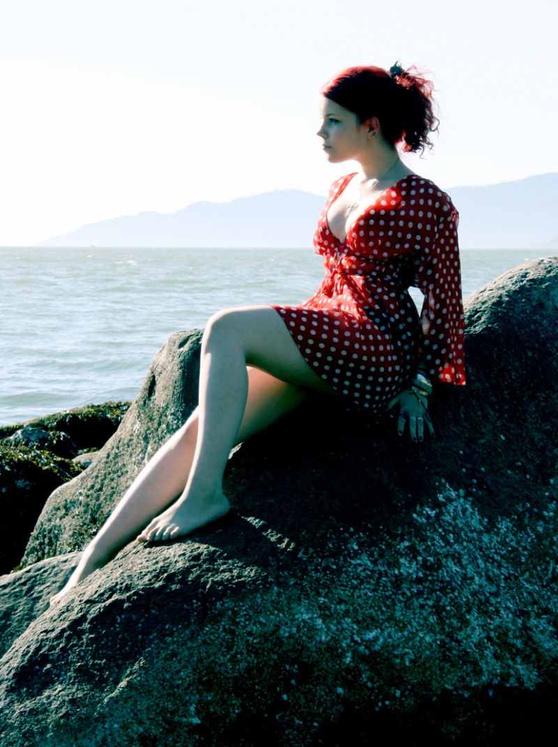 Female model photo shoot of Eni Viglas in Stanley Park 3rd Beach