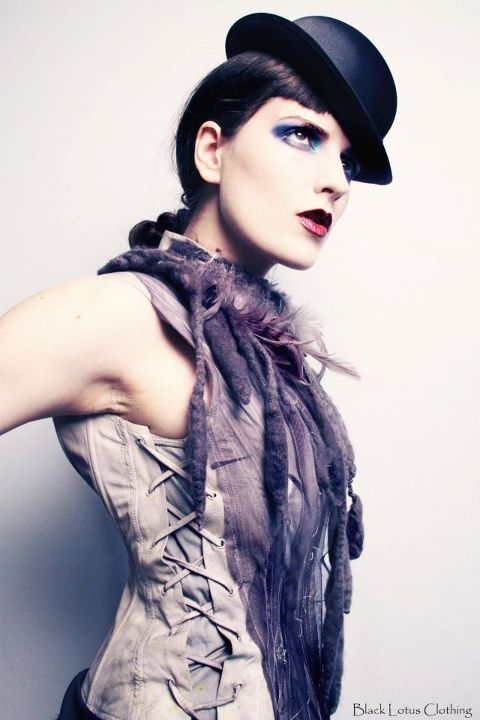 Female model photo shoot of Black Lotus Clothing and Vampireleniore