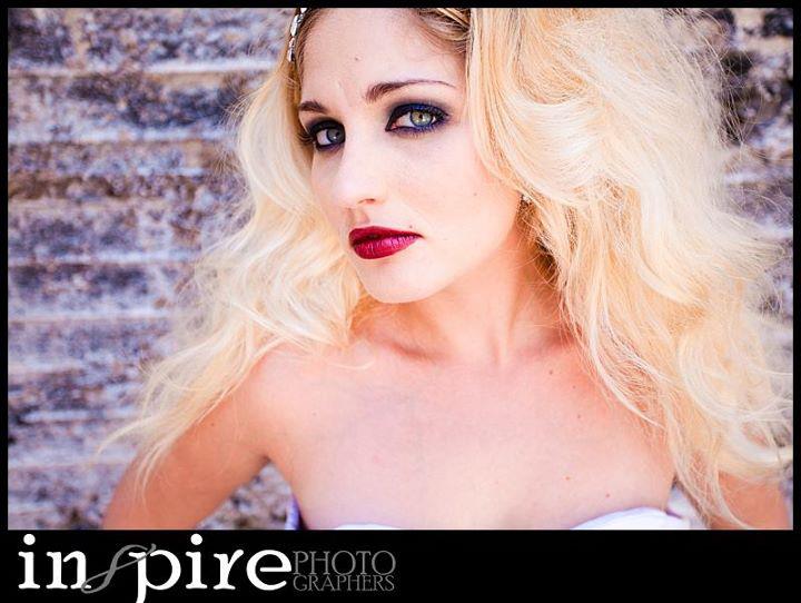 Female model photo shoot of Erin Tiffany in Phoenix Ice House, hair styled by mesha carr, makeup by Studio Platinum MUA