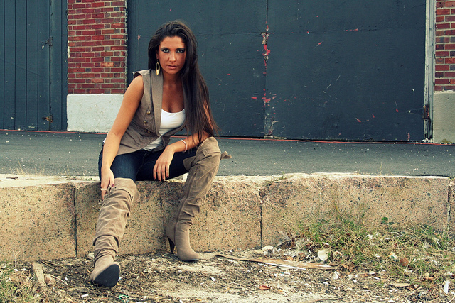 Female model photo shoot of Courtney Lynn E by MC OConnor in Asbury Park Boardwalk - NJ