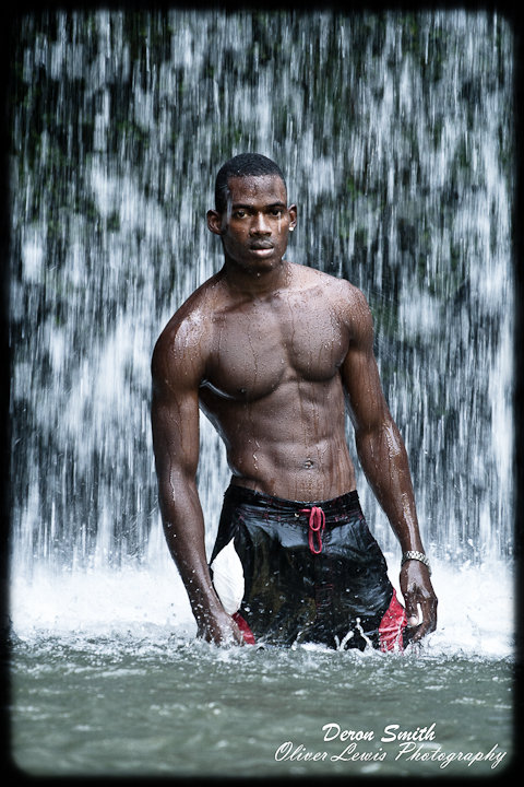 Male model photo shoot of Deron Smith by Oliver Lewis Photos in Annandale Waterfall, Grenada