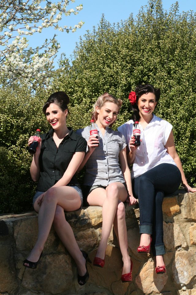 Female model photo shoot of KittyBelle, Angeline Bubsy and Miss Nicc by W2F in Australia, hair styled by Jessicaa Lewis