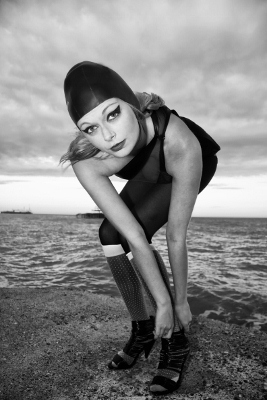 Female model photo shoot of Charlotte Chase in Brighton beach