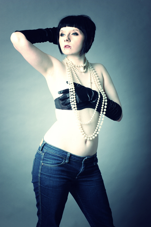 Female model photo shoot of AbnormalCutie by JustinsWork in Contrast Studio Glasgow